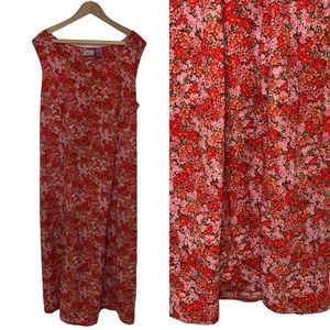VTG 90s Y2K Floral Sleeveless Maxi Dress Size 20W